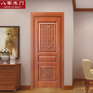 中式古典木门新中式中国风 室内纯实木镂空门房门纯实木原木门