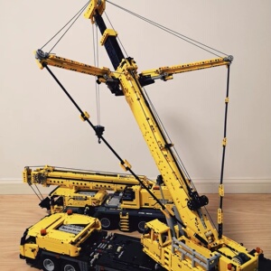 乐高起重机格鲁夫吊车工程车遥控机械组拼装积木成年高难度巨大型
