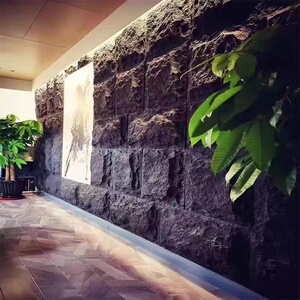 轻质文化石pu石皮蘑菇石墙砖简约电视背景仿真石室内砖现代北欧风