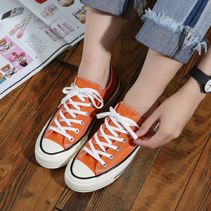 ulzzang街拍港风经典情侣复刻皮鞋帆布鞋女百搭韩版运动板鞋女