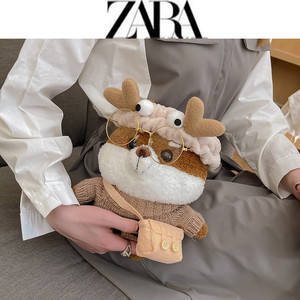 00tashuobag淘宝zara毛绒小熊包包2022新款卡通玩偶包春夏时尚百搭