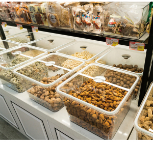 密封盒透明超市散装食品瓜子零食干果坚果防潮货架摆放陈列展示盒
