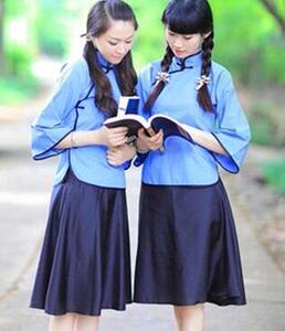 民国学生装女五四青年装棉民国时期2017新款校服毕业服