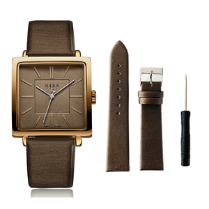 聚利时正品方形手表带棕色咖啡色表带 JA-354款原装正品皮带20mm