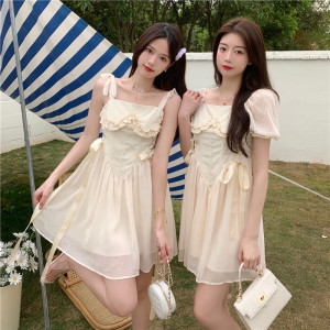 纯欲风辣妹连衣裙夏季不一样的闺蜜装裙子姐妹学生炸街超仙温柔风