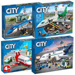 2024新品城市系列60367客运飞机客机航空波音747模型拼装积木玩具