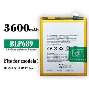 新款适用于oppor15x k1 /rx17 neo blp689手机电池大容量内置电板