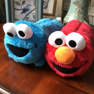 sesame street芝麻街elmo艾摩创意笔袋毛绒化妆包小孩礼物文具袋