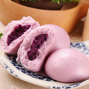 紫薯包 紫薯馒头 点心营养早餐下午茶 粗粮 早餐面食速冻 250g