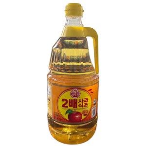 韩国进口不倒翁2倍苹果醋1.8L 水果醋凉拌菜冷面调味料寿司醋瓶装