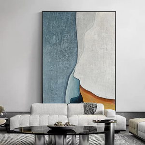 原创手绘油画挂画客厅落地画大幅沙发背景墙装饰画抽象立体肌理画