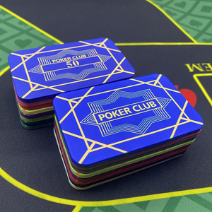 80mm陶瓷方形筹码 德州扑克方形陶瓷筹码有面额无面额可定做