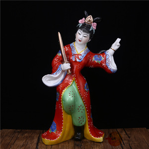 剑女塑像 陶瓷摆件 保家姑娘 公主 仙女 仙子 佛像神像供奉摆件