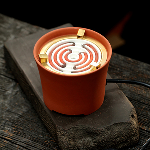 老式电热丝煮水烧水炉煮茶炉电炭炉功夫茶煮茶炉煮茶壶红泥电炉丝