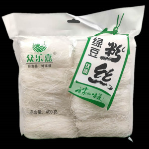 山东特产绿豆粉丝400g袋小包装花甲烤生蚝粉丝蒜蓉扇贝豌豆细粉条