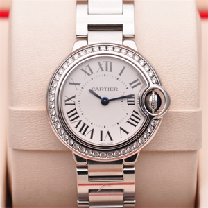 爆款盒证齐全卡地亚cartier蓝气球系列原镶钻石英女表w4bb0015