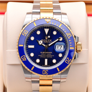 劳力士rolex潜航者型系列自动机械男表116613lb-97203 (间金蓝)