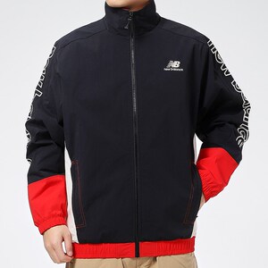 美式新百伦newbalance夹克男装2022夏季新款运动服梭织黑色外套am