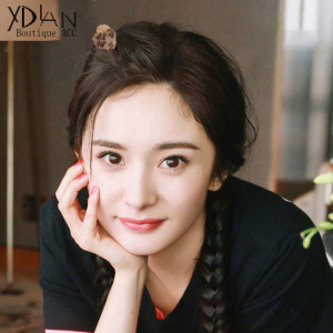 杨幂同款毛绒小抓夹发夹侧边豹纹毛茸茸爱心发卡刘海顶夹鲨鱼夹子