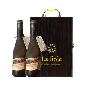 【直营】la fiole法国芙华歪脖子教皇新堡纪念葡萄酒双支750ml/瓶