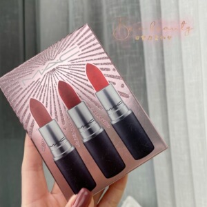 mac魅可圣诞限定口红3支套装chili&lady danger