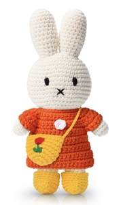 荷兰正版Miffy米菲兔新款手工编织兔公仔毛绒玩具勾线针织米菲