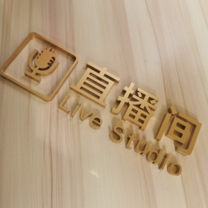 个性直播间标识牌播放厅指示牌亚克力网红电台主持间化妆间门牌