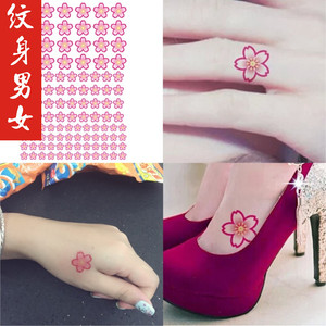 杨颖明星同款脚背桃花纹身贴 angelababy花朵防水日韩樱花纹身贴
