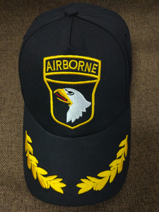 美国空降队101空降师帽子帽徽美国空军刺绣棒球帽 可改图案订做