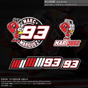 摩托车汽车贴纸 马奎斯93红蚂蚁 头盔镜片防水 反光 装饰车贴