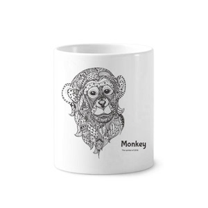 动物大嘴巴图片猴子陶瓷刷牙杯子笔筒白色马克杯礼物