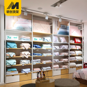 家纺店展示架陈列柜四件套被芯货架自由组合床上用品置物货架多层