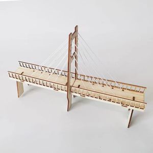 牙签桥模型成品四年级手工小木桥木屋制作材料包幼儿园雪糕棒成品