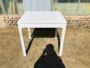 二手家具 现代简约餐桌 可伸缩餐桌 白色餐桌 方桌 出租出售使用