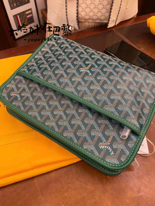 法国代购 goyard戈雅 老花拼色拉链洗漱包 手拿包 男女同款 手包