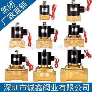 森亚全铜常闭电磁阀水阀 2分4分6分1寸2寸气阀水阀220V 24V DC12V