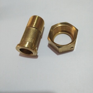 埃美柯水表配件黄铜接头4分加厚单件活接头延长管dn15