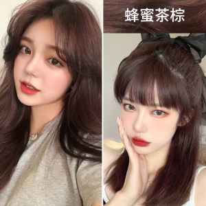 80同款货源媳妇的贴身高手淘宝流行色染发膏蜂蜜茶色闷青亚麻黑茶