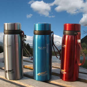 新款凯利保温杯子真空不锈钢旅行学生提绳商务车载大容量运动水壶