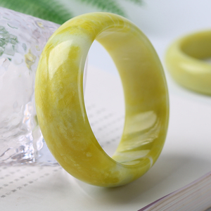 天然菜花玉龙血蔷薇辉蓝纹玉手镯高端收藏送闺蜜送朋友