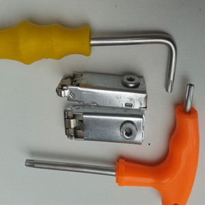 铁皮三卡锁 展览器材配件展会用品8八棱柱锌合金三卡锁扳手包邮