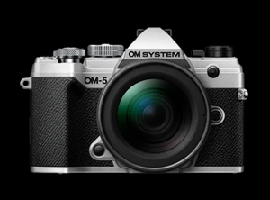 奥林巴斯OM-5 微单相机5轴防抖 vlog视频银色 OM-5+12—45F4镜头