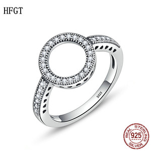 HFGT欧美爆款光环之戒指环 镶钻S925纯银戒指厂家直销时尚个性