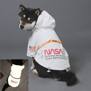 狗狗雨衣NASA宇航员宠物衣服柴犬柯基四脚全包防水冲锋衣边牧金毛