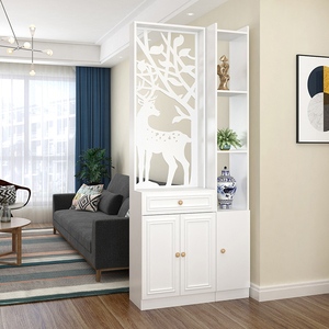 客厅玄关隔断镂空柜