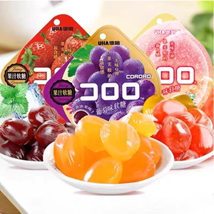 日本进口UHA悠哈普超软糖50g可乐葡萄水果味糖果零食临期特价清仓