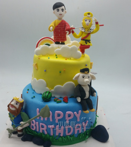 翻糖蛋糕  西游记人物定制蛋糕  猪八戒 沙和尚 孙悟空北京上海