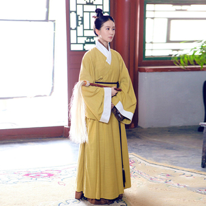 影视古装刘诗诗同款古装棉麻女道士服侠女古装道姑服女汉服演出服