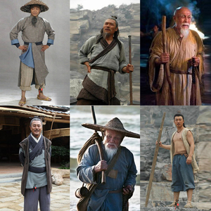 影视古装古代农民古装渔夫樵夫群演古装百姓服棉麻群演古装演出服