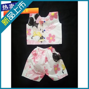 新品儿童购物袋环保表演服手工衣服创意时装走秀米老鼠男童马甲服
